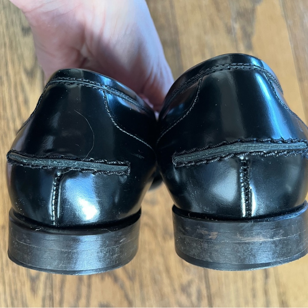 J Crew Black Leather Tassel Loafers ~ Sz 7.5 - Picture 6 of 16